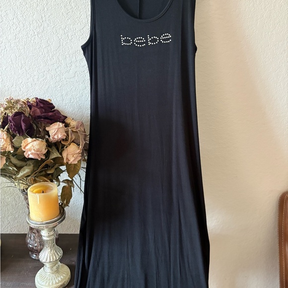 Bebe Black Sleeveless Sheath Maxi Dress - Picture 3 of 8